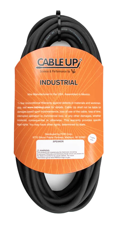 Cable Up SPK16/2-SS-25 25 ft 16AWG Speaker Twist to Speaker Twist Speaker Cable image 1