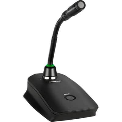 Shure MX418D/C Cardioid Condenser Microphone, 18" Gooseneck, Includes Desktop Base with 10' Cable, Logic Functions, Programmable Switch, LED Indicator, Snap-Fit Foam Windscreen image 2