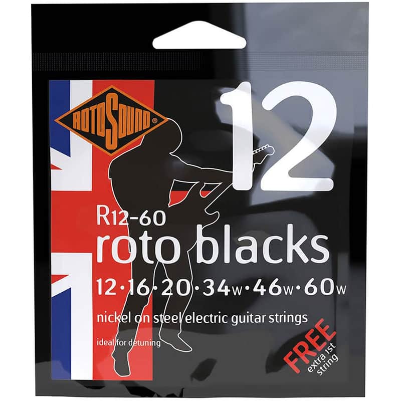 Rotosound Electric Guitar Strings 12-60 Blacks FREE 1st STRING R12-60 image 1