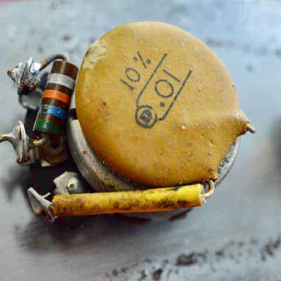 Vintage 1960's Fender Jaguar Wiring Harness PRE-CBS - Volume / Tone, Pots, Cap, Knobs! image 4