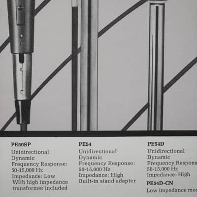 Vintage 1970's Shure PE50SP SUPER PRO dynamic cardioid microphone High Z w mic clip SM58 # 4 image 3