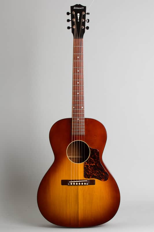 Grinnell Special Flat Top Acoustic Guitar, made by Gibson (1940), ser. #694F-13, original brown chipboard case. image 1