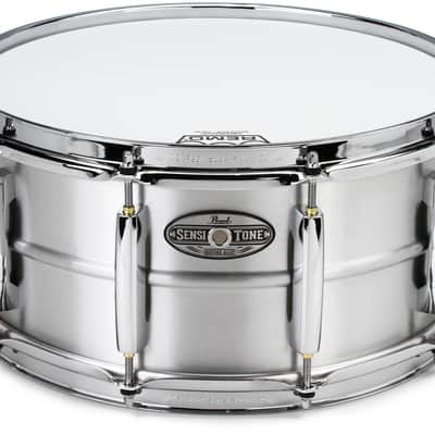 Pearl Sensitone Heritage Aluminum Alloy Snare Drum - 6.5 inches x 14-inch  Brushed Aluminum image 1