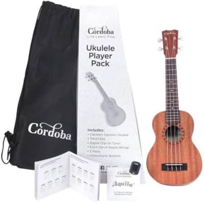 Cordoba Soprano Ukulele Player Pack - Natural Mahogany image 2