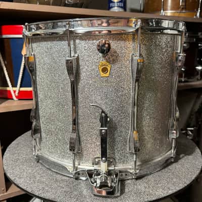 Ludwig Marching Snare Drum In Silver Sparkle image 1