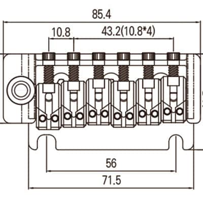 Strat style chrome tremolo 56mm, 2 points, innovative saddles image 7