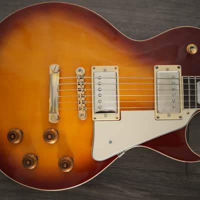 Upgraded Vintage V100-IT W/ Gibson 61 Burstbucker Pickups Kluson CTS pots Series Single Cut Iced Tea image 2