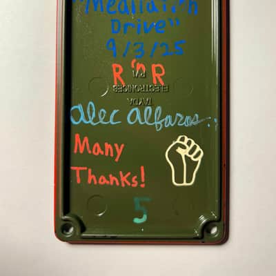 AlfaTone Meditation Drive #5 2025 - Green Red Burst (Hermida Zen Drive style pedal) image 5