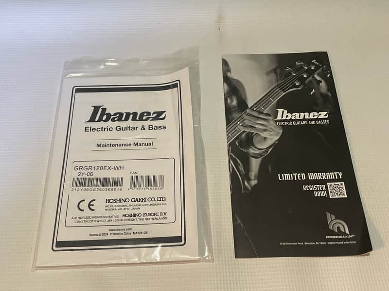 2020's Ibanez Electric Guitars Factory Owners Manual & Paperwork image 1