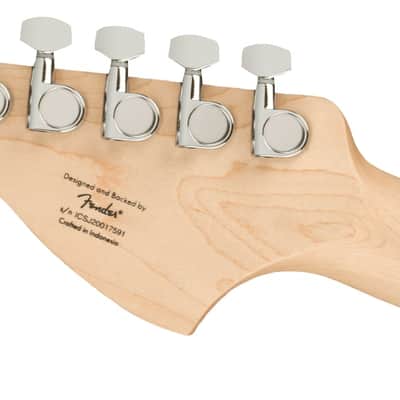 Squier Affinity Series Stratocaster, Maple Fingerboard, White Pickguard, Black image 5