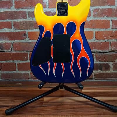 Jackson USA Custom Super Strat Charvel San Dimas Style Fender Headstock 1991 Hot Rod Flames image 15