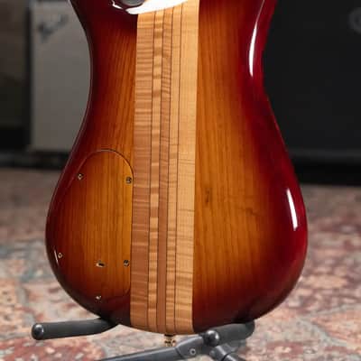 Warwick Limited Edition Masterbuilt Streamer Stage II NT 5-String Bass - Bleached Honey Sunset Burst in Natural Transparent High Polish with Gig Bag image 8