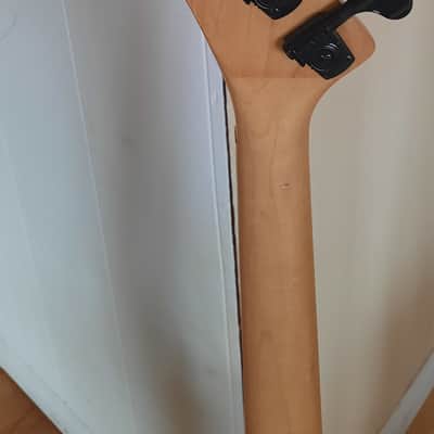 Lado 'The Hawk' 1980s Aged Olympic White Bass Guitar image 8