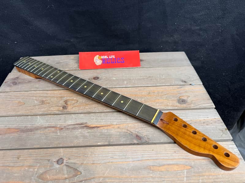 Real Life Relics Roasted 3AAA Curly Flame Maple/RW Telecaster® Style Neck 22 Fret Rounded Ends. TRMRF22 #1 image 1