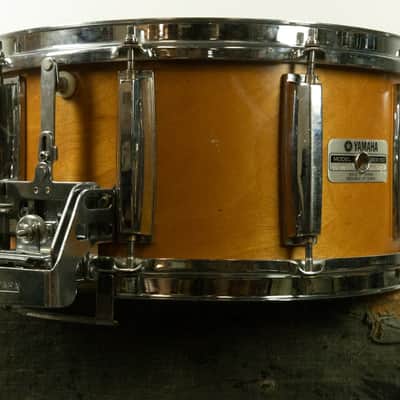 1980s Yamaha Recording Custom 6.5x14 Real Wood Snare Drum SD-065D image 10