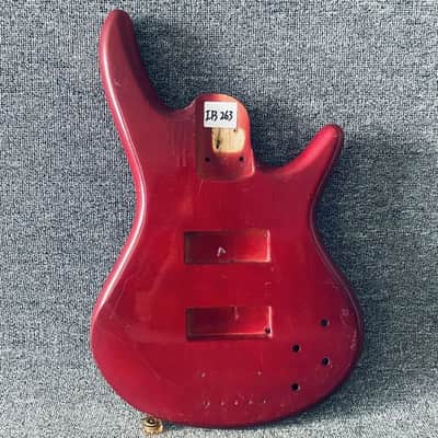 Red 4/5 String Bass Basswood Body DIY Project image 1