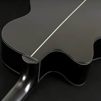 Washburn Deep Forest Ebony Ace Stripe Wood Mahogany Neck Acoustic-Electric, DFEACE-U, B-Stock image 4