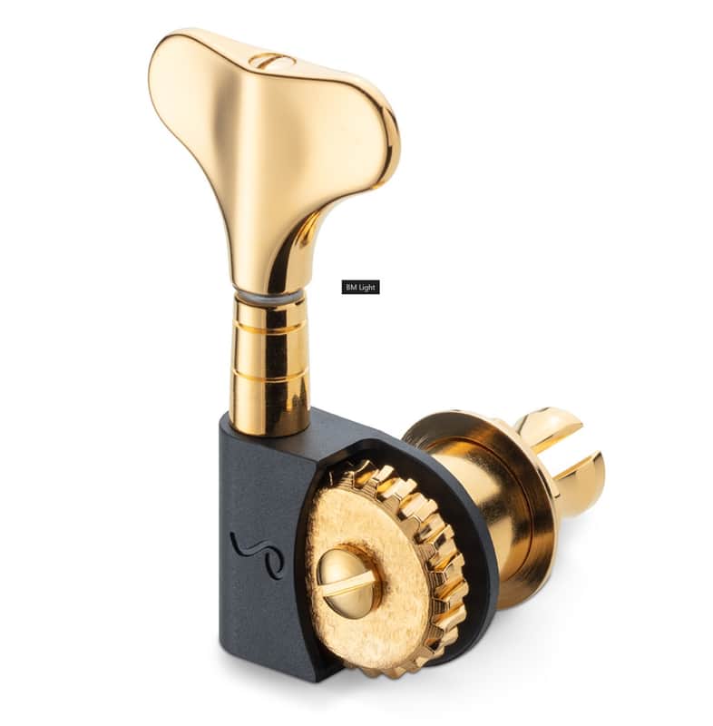 Schaller Germany 2x2 BM Light M4, Lightweight Split-Post Bass Tuners Set, GOLD image 1