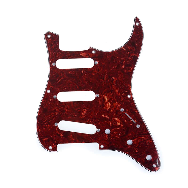 Brio 8-Hole 57 Vintage Style Strat SSS Pickguard for American Stratocaster 4 Ply Vintage Tortoise image 1