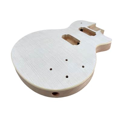 Les Paul Style Electric Guitar HH Body Flame Maple, Mahogany Bild 3