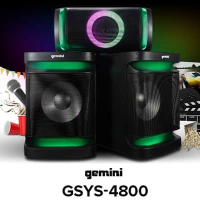 Gemini Sound GSYS-4000 Bluetooth LED Party Light Stereo System image 2