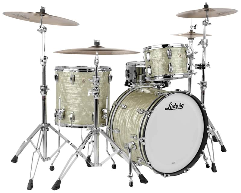 Ludwig *Pre-Order* Legacy Mahogany Olive Pearl Fab Set Kit 14x22_9x13_16x16 Drums Shell Pack | Made in the USA | Special Order | Authorized Dealer image 1