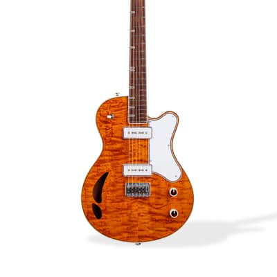 Heatley Guitars Beaumont, 2022 Amber/Ivory, Wolftone P-90's NEW (Authorized Dealer) image 2