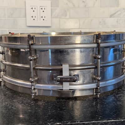 1920s Ludwig 4"x15" "Nickel Over Brass" Tube Lug Snare Drum - Black Beauty Style 1920s image 2
