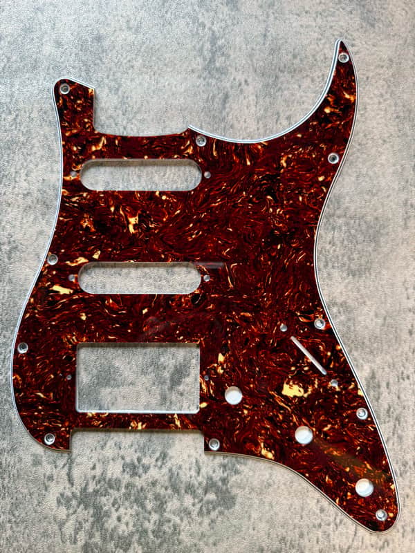 BMC Standard Stratocaster® Strat® Pickguard 3 Ply 11 Hole HSS Humbucker Single Single Brown Tortoise  [L14] image 1