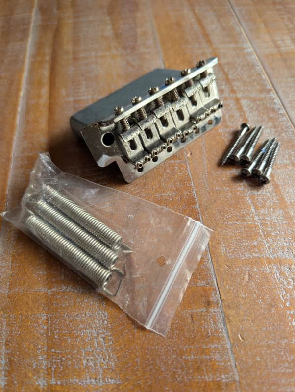 Fender Stratocaster Guitar Tremolo Bridge Heavy Block PW29 - Chrome image 1