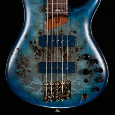 Ibanez Prestige SR6605 5-string Bass Ghost Fleet Blue Burst (107) image 3