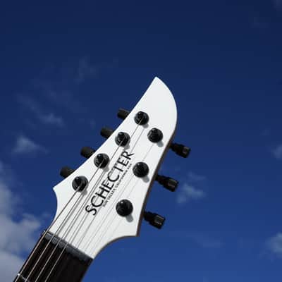 Schecter USA Custom Shop Keith Merrow KM-7 Stage w/ Fishmans - Snowblind White Gloss 7-String image 3
