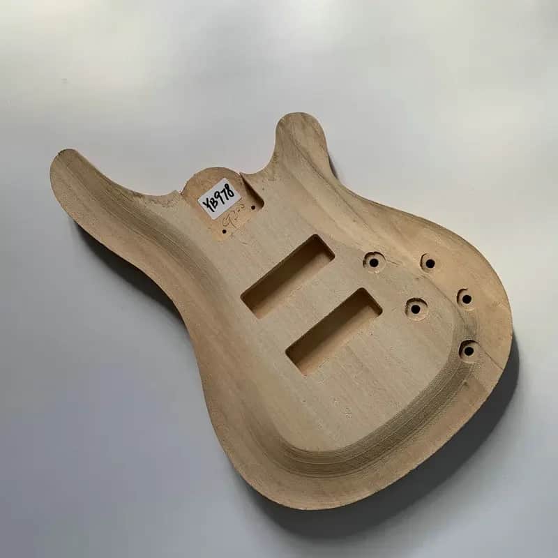 Unfinished Basswood 4 String Bass Body DIY Project image 1
