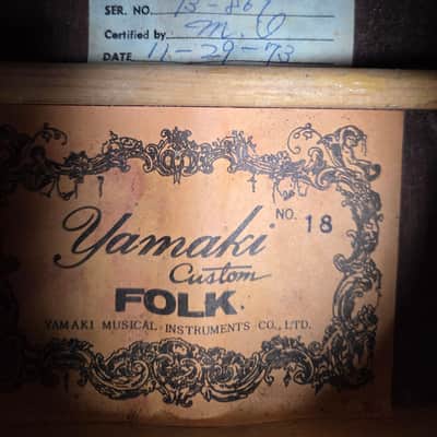 Yamaki Deluxe Folk No. 18 1973 Japan MIJ like Martin * serviced* vintage acoustic guitar image 4