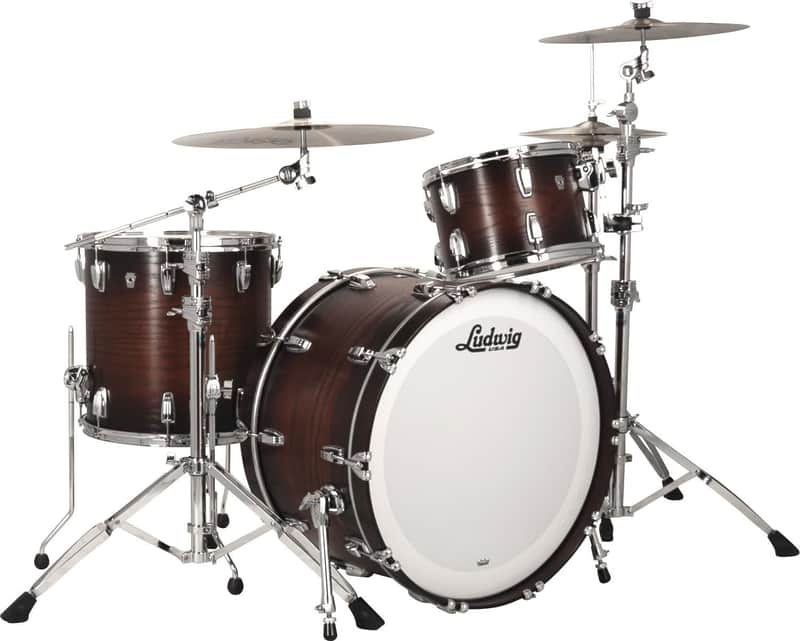 Ludwig Classic Oak Pro Beat 3-piece Shell Pack with 24" Bass Drum - Brown Burst (L7344AXK2WC) image 1
