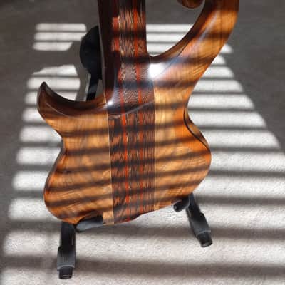 Scroll Bass Cocobolo Custom 5 2015 Natural image 3