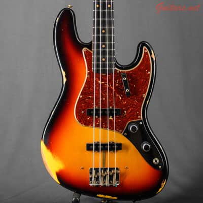 Fender Custom Shop '62 Jazz Bass Relic Reissue - 3 Color Sunburst image 1