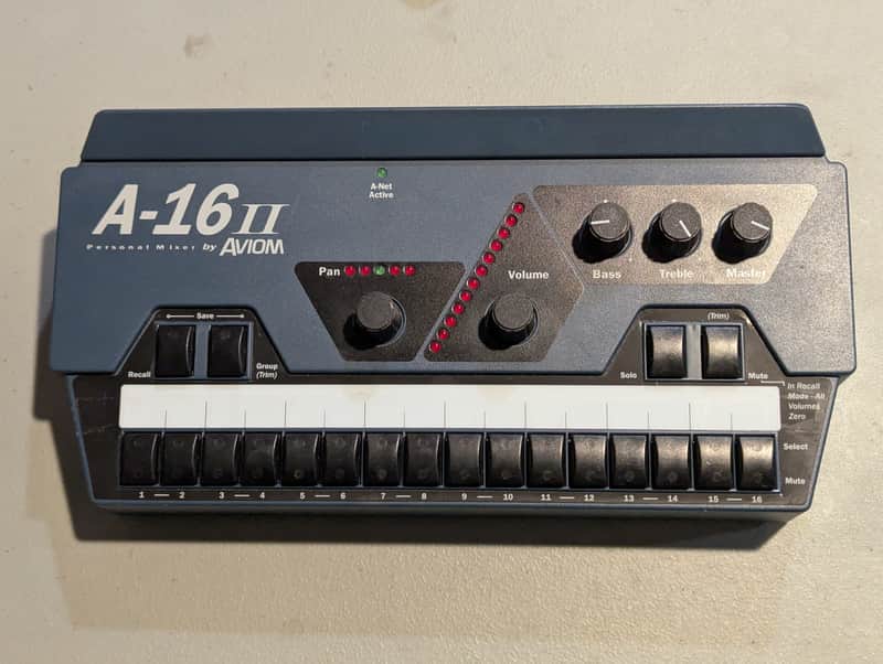 Aviom A-16II Personal Mixer 2010s - Blue image 1