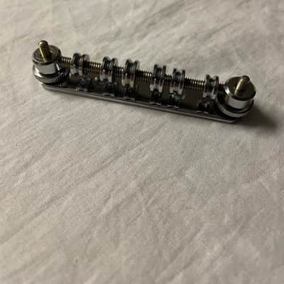 Teisco Electric Guitar Roller Bridge MIJ Japan 1970s Chrome image 1