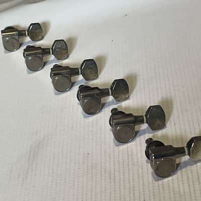 2000's Korean Era Ibanez S & RG Series Cosmo Black Tuning Pegs Tuners 6 In LIne image 2