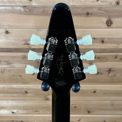 Epiphone Jimi Hendrix "Love Drops" Flying V Left Handed Electric Guitar - Ebony image 6
