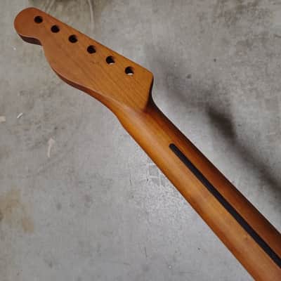 Roasted Maple Tele Neck fits fender Telecaster body 22 frets Modern Satin image 6