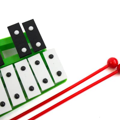 ProKussion Green 27 Key Chromatic Glockenspiel Xylophone with Free Beaters - Green image 4