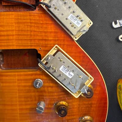 Burny Super Grade RLG-55 2004 Vintage Cherry Sunburst Roswell HAF Zebra PUs w/ Bag image 11