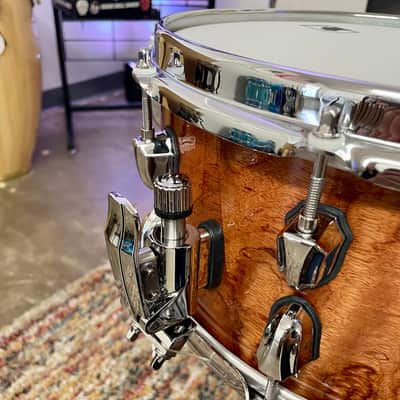 Mapex BPNBW4650CXN Black Panther Shadow 14x6.5" Birch/Walnut Snare Drum 2020 - Natural Gloss image 5