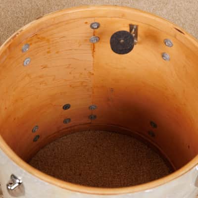 1965 Slingerland "Gene Krupa Deluxe" White Marine Pearl Drum Set image 13