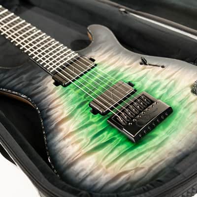Mayones Regius 7 Baritone Evertune 2023 - Galaxy Eye Green Gloss image 22