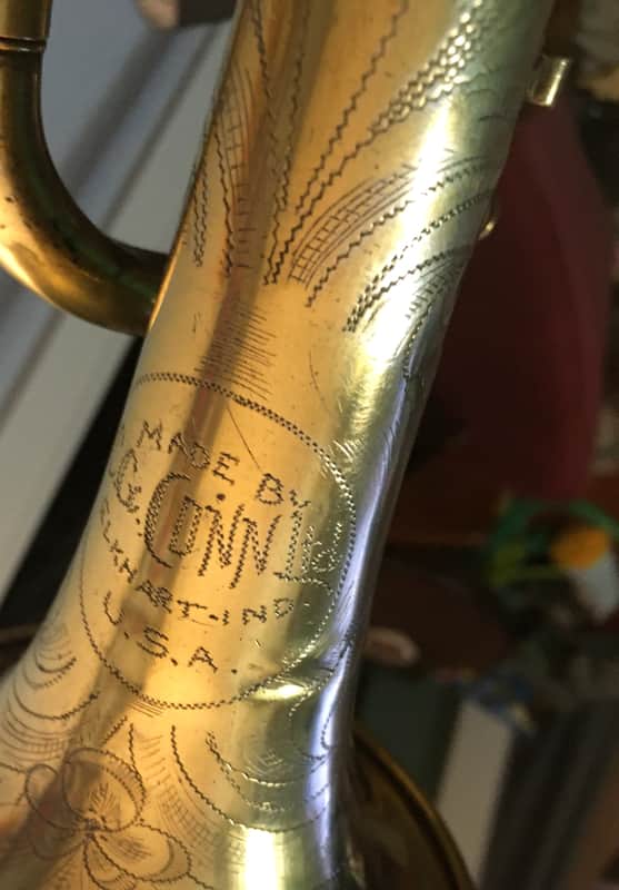 SUMMER DEAL CONN 80A 1923 GOLD PLATE CORNET STENBERG NEEDS SOME CLEAN UP SOLDER AREAS VALVES SEEM  GOOD PLAY DECENT GOLD PLATE WEAR NOT PERFECT image 1