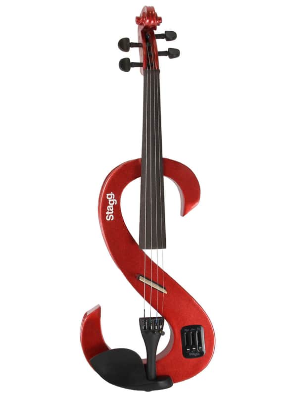 Stagg EVN-4/4-MRD Silent Violin Set w/ Case, Headphones image 1