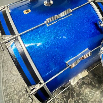 Ludwig Club Date Mid-60s - Blue Sparlke, Nickel plate hardware image 7